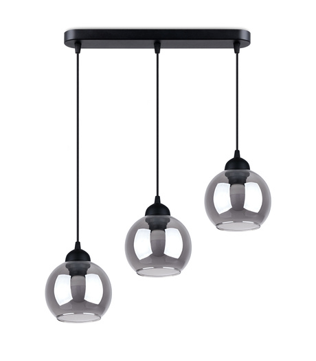 Ceiling pendant ALINO 3 black + 3x LED Bulb E27 4000K Cool White 7.5W 690lm