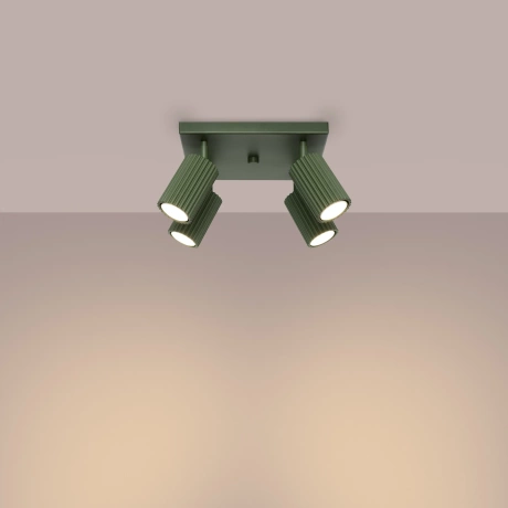 Ceiling lamp KARBON 4 olive green
