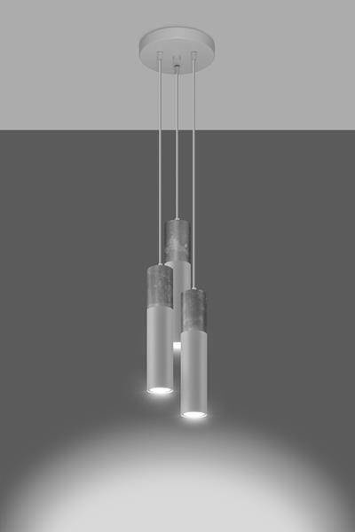 Ceiling lamp BORGIO 3P white + 3x LED Bulb GU-10 4000K Cool White 7W 630lm