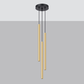 Pendant lamp PASTELO 3P polished gold