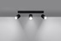 Ceiling lamp NERO 3 black/chrome + 3x LED Bulb GU-10 4000K Cool White 7W 630lm