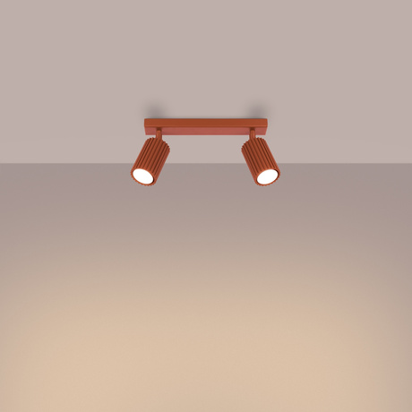 Ceiling lamp KARBON 2 red ochre