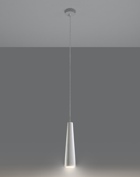 Ceiling ceramic lamp ELECTRA white + 1x LED bulb GU-10 4000K Cool White 7W 630lm