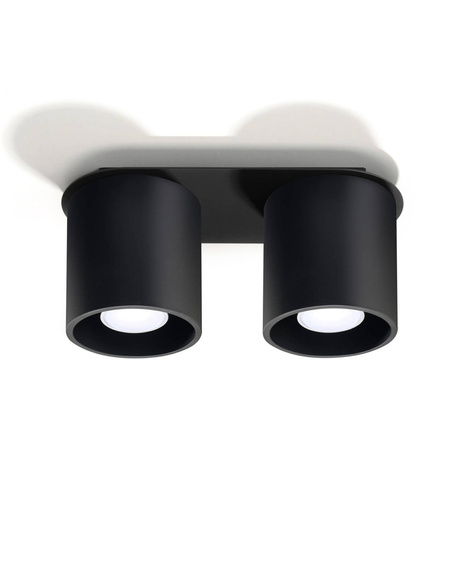 Ceiling lamp ORBIS 2 black + 2x LED Bulb GU-10 4000K Cool White 7W 630lm