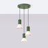 Pendant lamp ESTRIA 3P beige/olive green