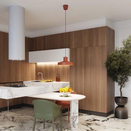 Pendant lamp BILO red ochre