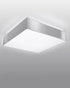 Ceiling lamp HORUS 25 GRAY + 1x LED Bulb E27 4000K Cool White 7.5W 650lm