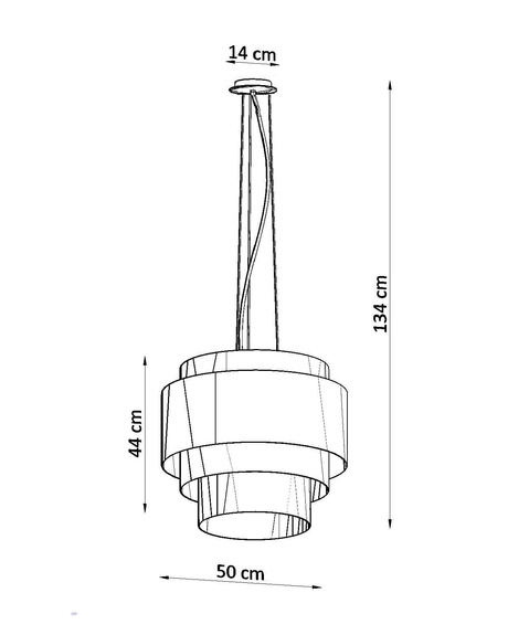 Chandelier REFLEXION 50 white + 5x LED Bulb E27 3000K Warm 7.5W 620lm
