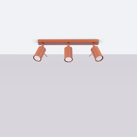 Ceiling lamp RING 3L red ochra
