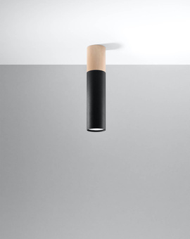 Ceiling lamp PABLO black + 1x LED Bulb GU-10 3000K Warm 7W 620lm