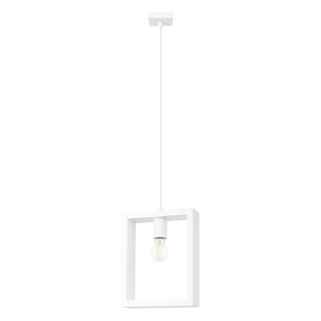 Pendant lamp ARIES white + 1x LED Bulb E27 3000K Warm 7.5W 620lm