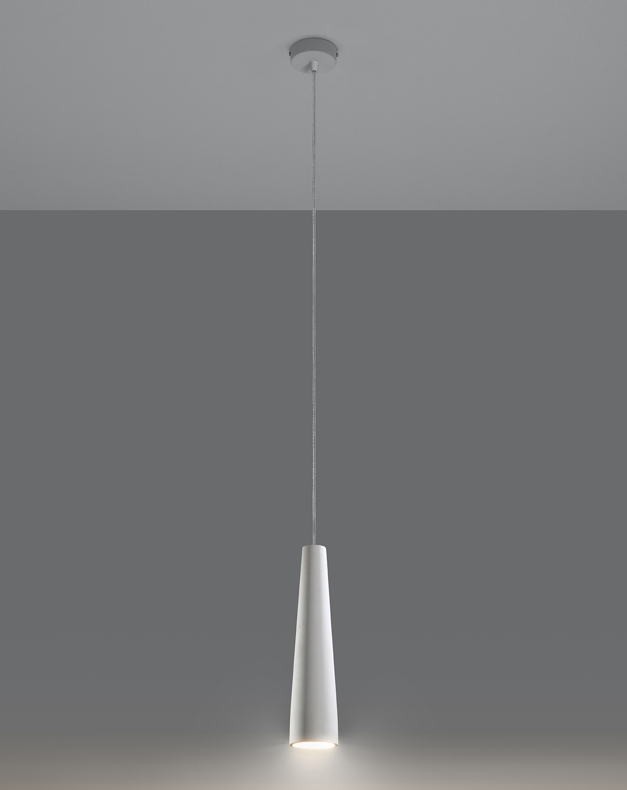 Ceiling ceramic lamp ELECTRA white + 1x LED bulb GU-10 3000K Warm 7W 620lm