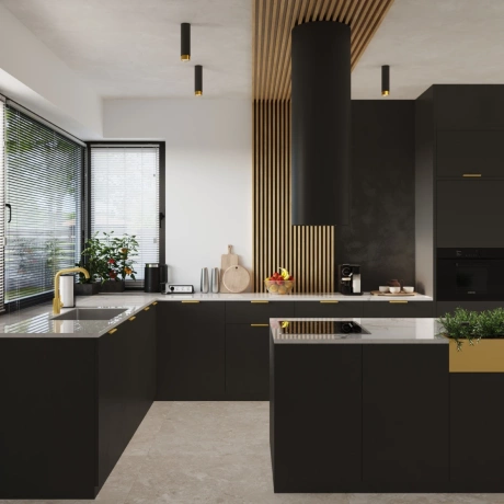 Ceiling lamp NERO 12,5 black/gold