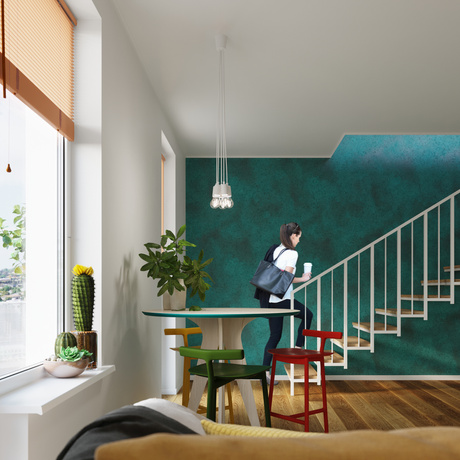 Ceiling lamp DIEGO 1 white + 1x LED Bulb E27 3000K Warm 7.5W 620lm.