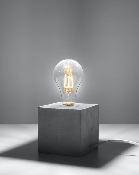 Desk lamp ARIZ concrete + 1x LED Bulb E27 3000K Warm 7.5W 620lm.