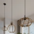 Pendant lamp POMPELMO natural wood