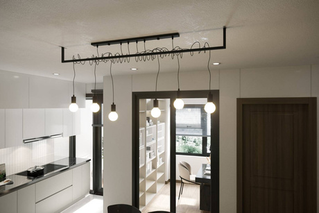 Chandelier SALAMANCA 6 black + 6x LED Bulb E27 4000K Cool White 7.5W 650lm