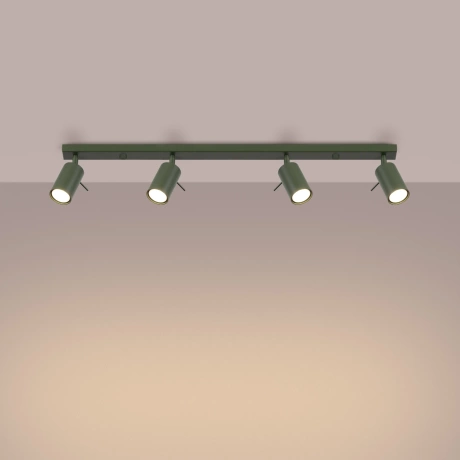 Ceiling lamp RING 4L olive green