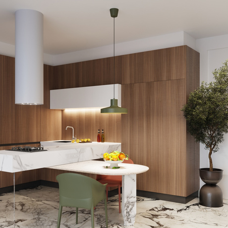 Pendant lamp BILO olive green