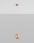 Hanging Lamp WOODY natural wood + 1x LED Bulb GU-10 4000K Cold 7W 630lm