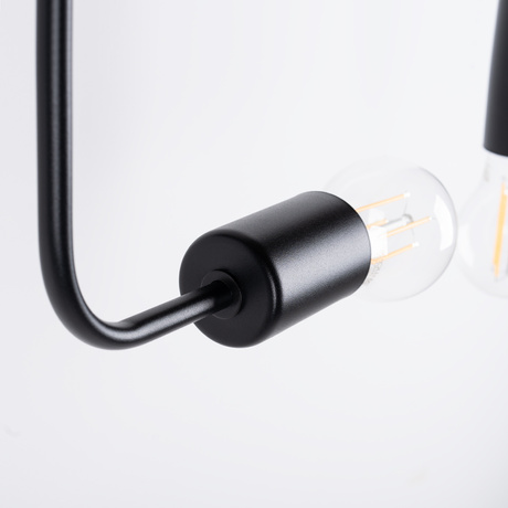 Chandelier VECTOR 8 black + 8X LED Bulb E27 3000K 7W 760lm