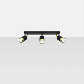 Ceiling lamp NERO 3 black/golden