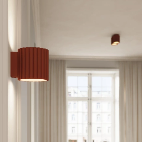 Ceiling lamp AURA 2 red ochra GU10