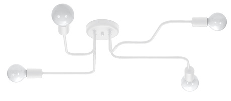 Chandelier HECTOR 4 White + 4x LED Bulb E27 3000K Warm 7.5W 620lm