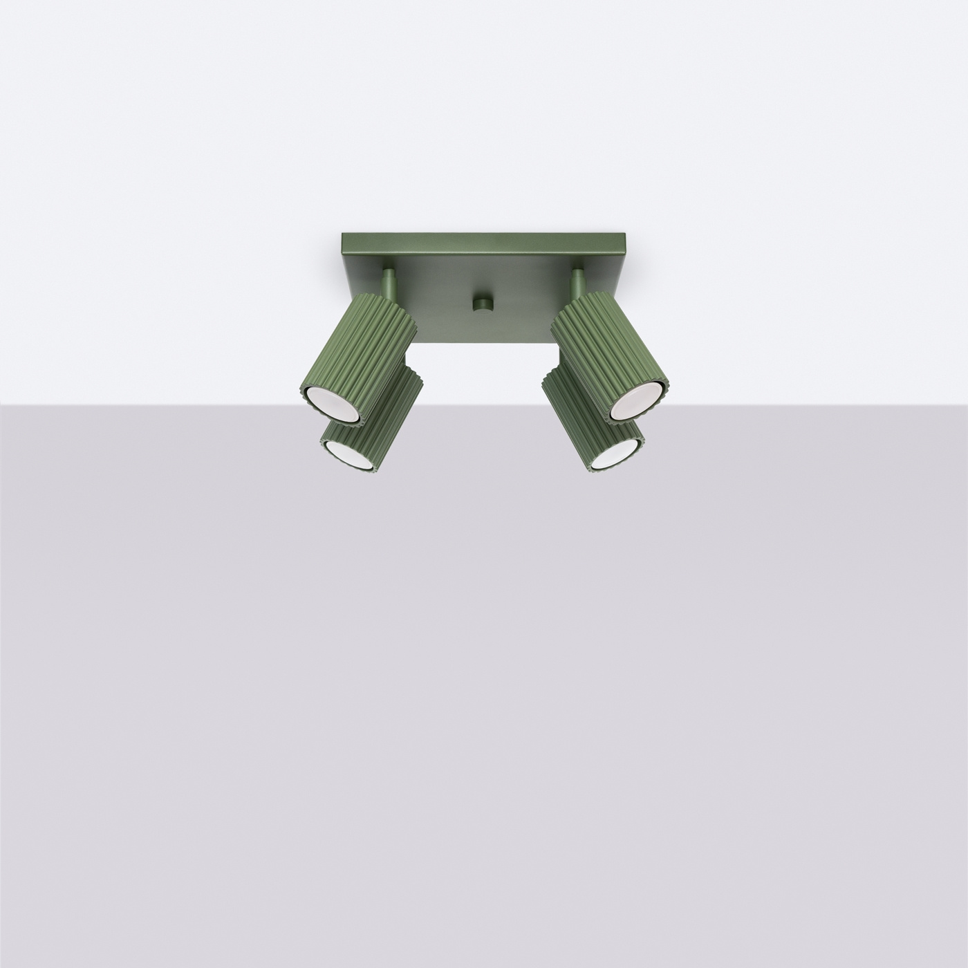 Ceiling lamp KARBON 4 olive green