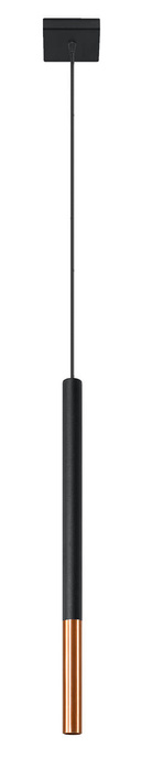 Ceiling pendant MOZAICA 1 black/copper + 1x LED Bulb G9 4000K Cool White 4.5W 530lm