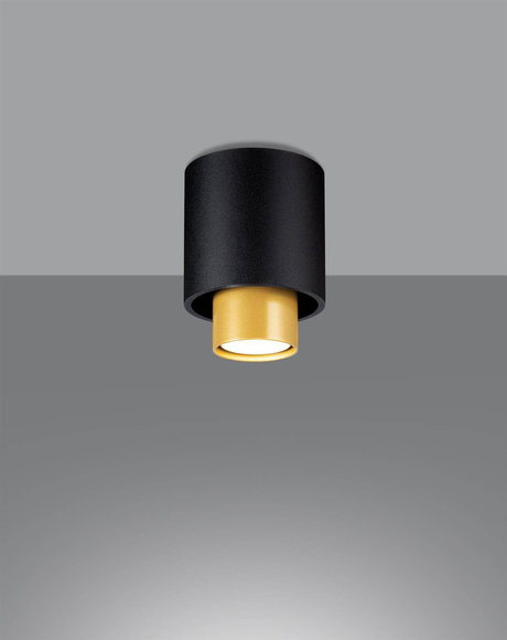 Ceiling lamp NESI black + 1x LED Bulb GU-10 4000K Cold 7W 530lm