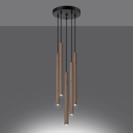 Pendant lamp PASTELO 5P wood