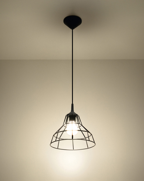 Ceiling lamp ANATA black + 1x LED bulb E27 3000K Warm 7.5W 620lm