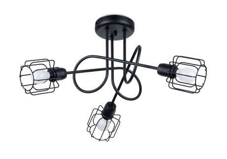 Chandelier BELUCI 3S black + 3x LED Bulb E14 3000K Warm 7.5W 620lm