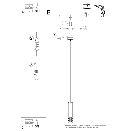 Pendant lamp LIRO 1 white