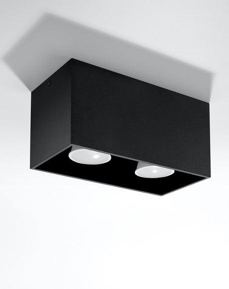 Ceiling lamp QUAD MAXI black + 2x LED Bulb GU-10 3000K Warm 7W 620lm