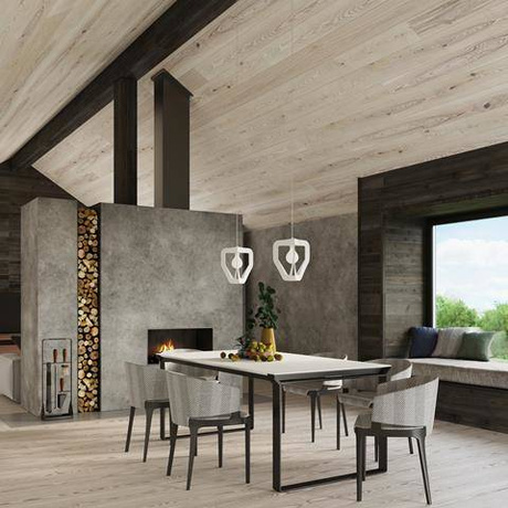 Pendant Lamp TRES white + 1x LED Bulb E27 3000K Warm 7.5W 620lm