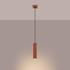 Pendant lamp KARBON 1 red ochre