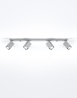 Ceiling lamp MERIDA 4L gray + 4x LED Bulb GU-10 3000K Warm White 7W 620lm