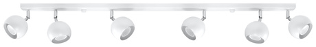 Ceiling lamp OCULARE 6L white + 6x LED Bulb GU-10 4000K Cool White 7W 630lm