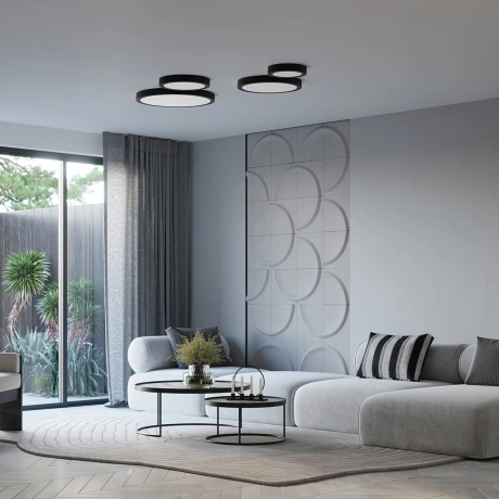 Ceiling lamp ONYX 60 black LED 3000K