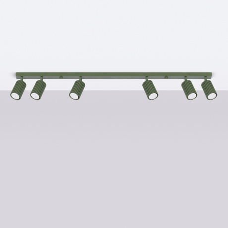 Ceiling lamp KARBON 6L olive green