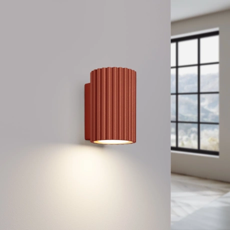 Wall lamp KARBON 10 red ochre