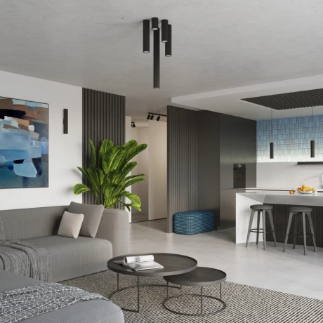 Pendant lamp KARBON 2 black