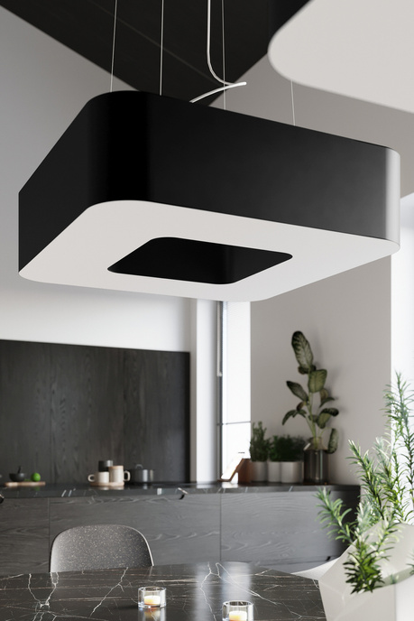 Chandelier URANO 60 black + 8x LED Bulb E27 3000K Warm 7.5W 620lm