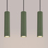 Pendant lamp KARBON 3L olive green