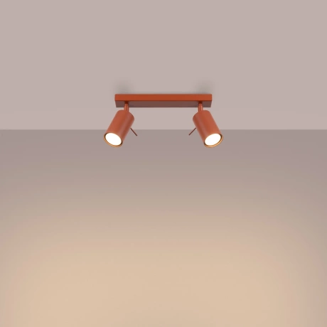 Ceiling lamp RING 2 red ochra