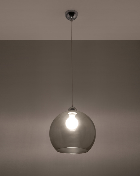 Pendant Lamp BALL graphite + 1x LED Bulb E27 3000K Warm 7.5W 620lm