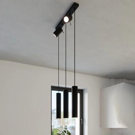 Pendant lamp RING 3 black