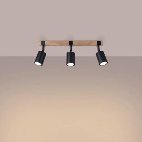 Ceiling lamp FAGER 3 black